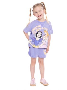 Disney Princess Snow White Outfit Set 2T Girls Purple Shorts Shirt NWT